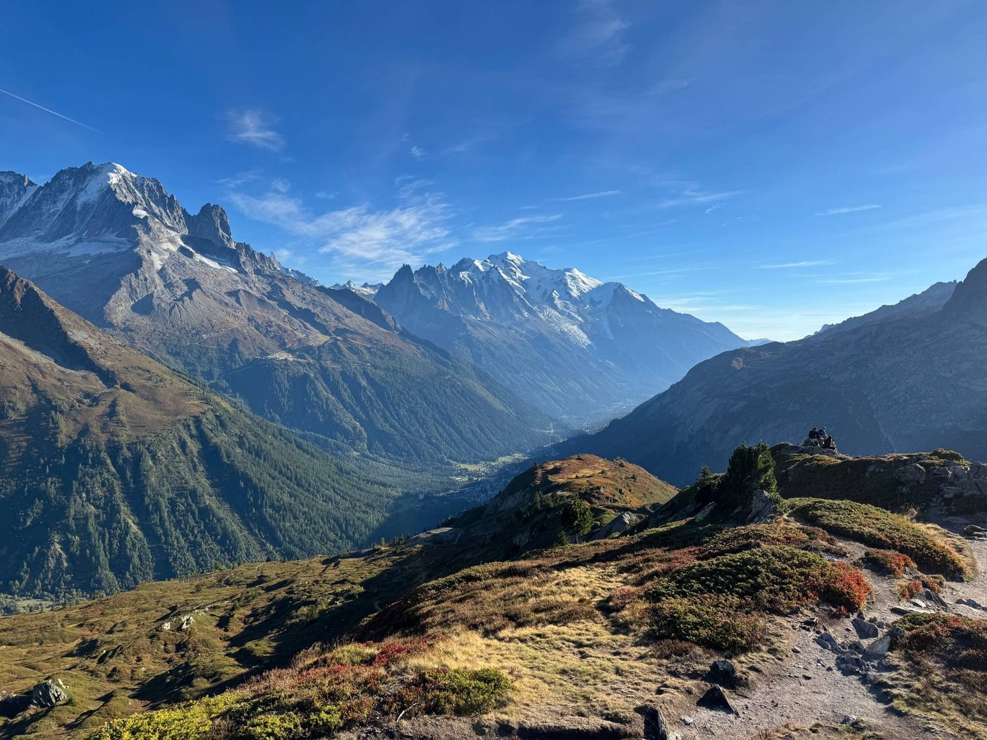 The Chamonix valley and Mont Blanc